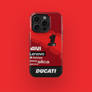 2024 Ducati Francesco Bagnaia #FB1 MotoGP Livery Phone Case from the Sports Car Racing Phone Cases store collection.