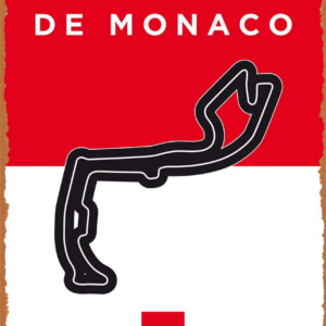 Vintage Look Metal Sign - F1 Racetrack Posters My F1 Monaco GP Race Track - 8"X12" Metal Plate Wall Decor Sports Car Racing Metal Signs by Fanzi