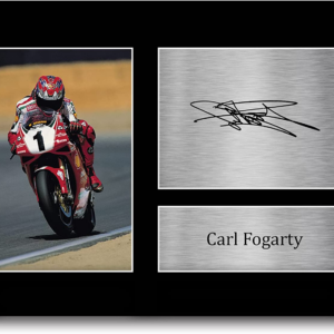 A4 Carl Fogarty World Champion Gifts Printed Signed Autograph Picture for Superbike Racing Fans from the Sports Car Racing Signed store collection.