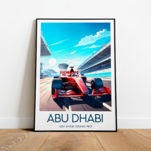 Abu Dhabi poster, Abu Dhabi Grand Prix, Abu Dhabi Grand Prix artwork, F1 print , Fan art from the Red Bull Racing store collection.