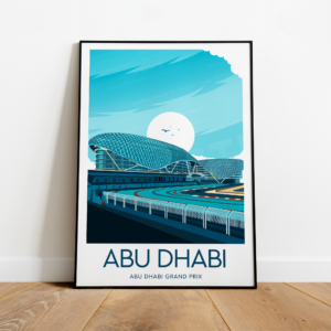 Abu Dhabi poster, Abu Dhabi Grand Prix, Abu Dhabi Grand Prix artwork, F1 print , Fan art from the Red Bull Racing store collection.