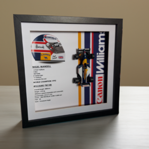 Nigel Mansell Williams FW14B Helmet Artwork Box Frame 1/43 Diecast Car Panini from the F1 Helmets store collection.