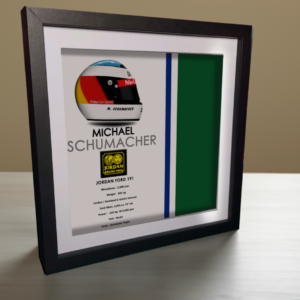 Michael Schumacher Ferrari Benetton Helmet Art Box Frame 1/43 Diecast Car Panini from the Official Motorsport Merchandise store collection.