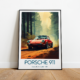 Porsche 911 poster, Porsche 911 print, Classic car collection artwork, Vintage cars print , Fan art