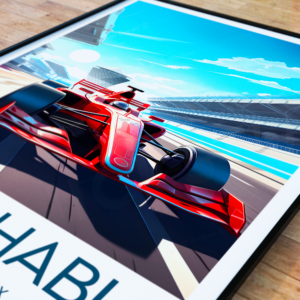 Abu Dhabi poster, Abu Dhabi Grand Prix, Abu Dhabi Grand Prix artwork, F1 print , Fan art from the Red Bull Racing store collection.