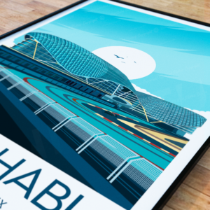 Abu Dhabi poster, Abu Dhabi Grand Prix, Abu Dhabi Grand Prix artwork, F1 print , Fan art from the Red Bull Racing store collection.