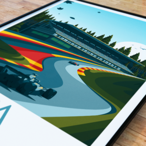 Spa poster, F1 Belgian Grand Prix, Belgian Grand Prix artwork, Spa print , Fan art, Black frame Sports Car Racing Posters & Prints by ToucanArtwork