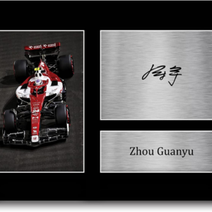 A4 Zhou Guanyu Formula 1 Gifts Printed Signed Autograph Picture for F1 Formula 1 Racing Fans from the Sports Car Racing Signed store collection.