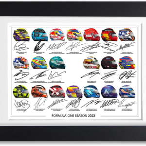 Formula One F1 Drivers 2022 Season Signed Poster Print Framed Picture Photo Autograph Gift Helmets (BLACK FRAMED and MOUNTED) Living Room from the Sports Car Racing Signed store collection.