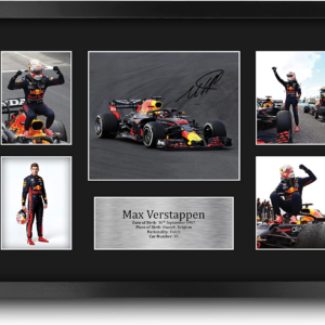 A3 Max Verstappen Gifts Printed Signed Autograph Presentation Display for F1 Formula 1 Racing Fans - A3 Framed from the Sports Car Racing Signed store collection.