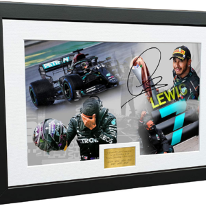 7 Times World Champion Celebration Edition - A4 12X8 Signed Lewis Hamilton - Mercedes-Amg Petronas - Autographed Photo Photograph Picture Frame Motor Sport Formula 1 F1 Gift from the Sports Car Racing Signed store collection.