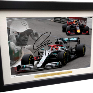 Lewis Hamilton - Mercedes-Amg W10 - Monaco GP 2019 - A4 12X8 Signed Lewis Hamilton - Mercedes-Amg Petronas - Autographed Photo Photograph Picture Frame Motor Sport Formula 1 F1 Gift from the Sports Car Racing Signed store collection.