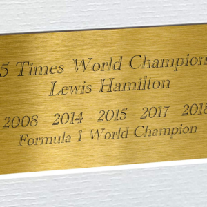 "5 Times World Champion Montage" - A4 12X8 Signed Lewis Hamilton - Mercedes-Amg Petronas - Autographed Photo Photograph Picture Frame Motor Sport Formula 1 F1 Gift from the Sports Car Racing Signed store collection.