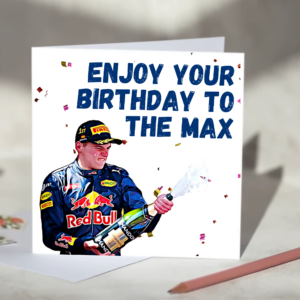 Max Verstappen Enjoy Your Birthday to the Max F1 Card from the Max Verstappen store collection.