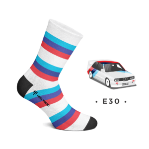 E30 Socks from the Sports Car Racing Clothing store collection.