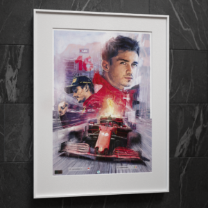 Charles Leclerc, Scuderia Ferrari Formula 1 Wall Art – Limited edition of 250 Sports Car Racing Fine Art Originals by AJ_Wellburn