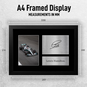 Lewis Hamilton Gift Signed FRAMED A4 Printed Autograph Mercedes F1 Gifts Print Photo Picture Display from the Sports Car Racing Signed store collection.