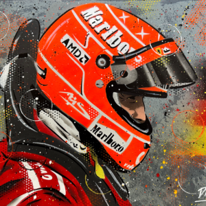 Michael Schumacher - Graffiti painting from the Sports Car Racing Fine Art Originals store collection.