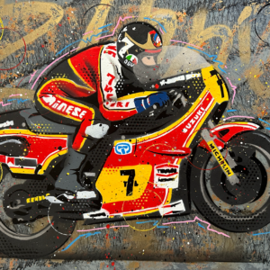 Barry Sheene - Graffiti Painting from the Sports Car Racing Canvas store collection.