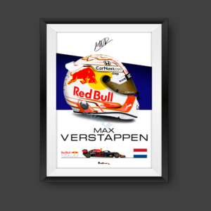 Max Verstappen 2021 Helmet Print - Scuderia GP from the Max Verstappen store collection.