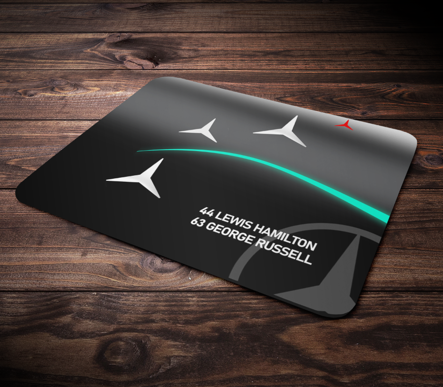 Mercedes 2024 F1 Mouse Mat Lewis Hamilton George Russell - Scuderia GP from the GPBox store.