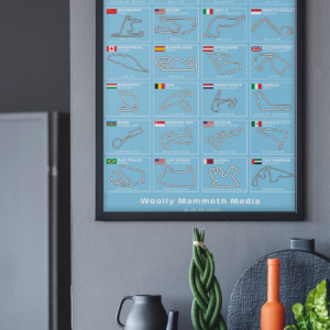 F1 2024 Poster. Formula 1 2024 Season Calendar Poster from the Race Car Wall Art store collection.