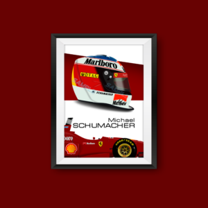 Michael Schumacher Ferrari F310 Helmet Print - Scuderia GP by ScuderiaGP