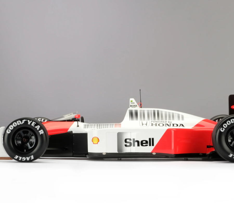 1:4 Scale Ayrton Senna's Mclaren-Honda MP4/4 Extremely Detailed from the Ayrton Senna store collection.