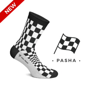 PASHA Black/White Socks from the Sports Car Racing Clothing store collection.