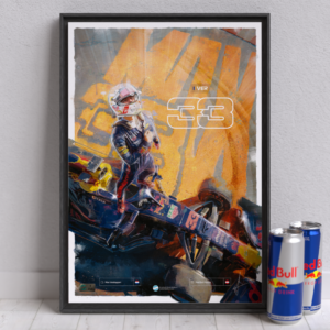 Max Verstappen, Red Bull Racing Formula 1 Wall Art – Limited edition of 250 from the Sports Car Racing Fine Art Originals store collection.