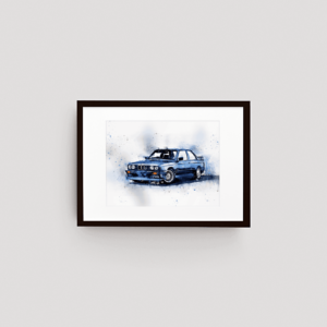 BMW E30 M3 Wall Art Print 3 series wall art. Optional Framed Wall Art from the Sports Car Racing Canvas store collection.